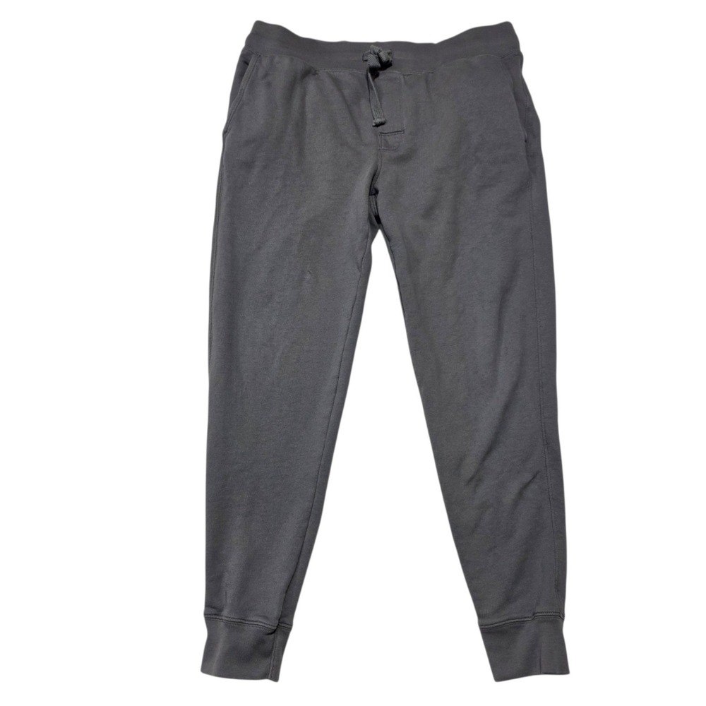 LAKE Men M Gray 100% Cotton Drawstring Jogger Sweatpants